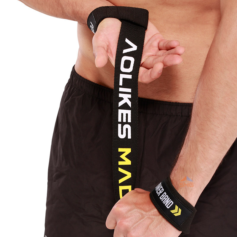 ( F MART GIÁ SỈ) DÂY KÉO LƯNG (STRAPS) AOLIKE MADE HỖ TRỢ TẬP GYM CAO CẤP, VẢI DÀY DẶN