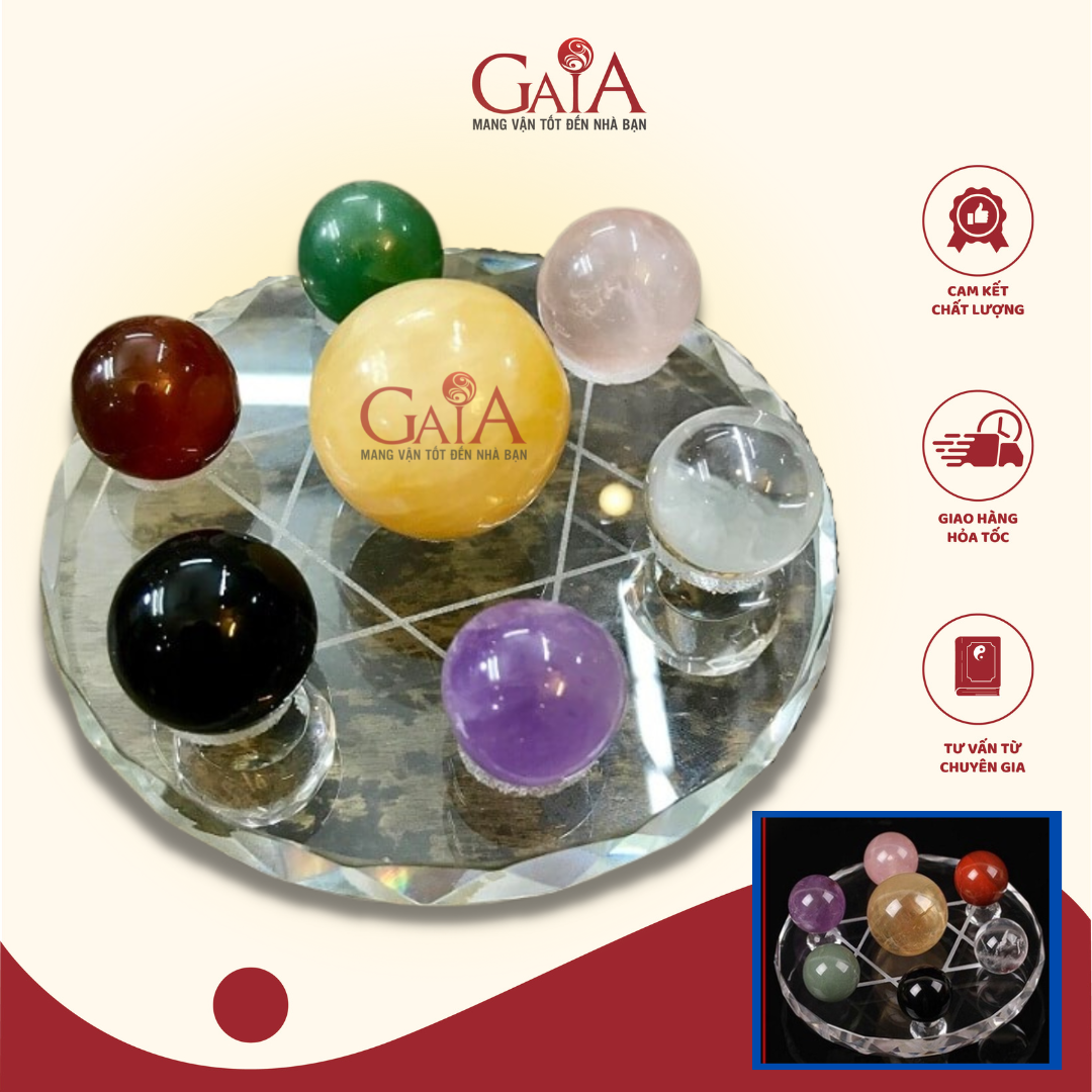 Đĩa thất tinh trận đồ trấn trạch đá tự nhiên