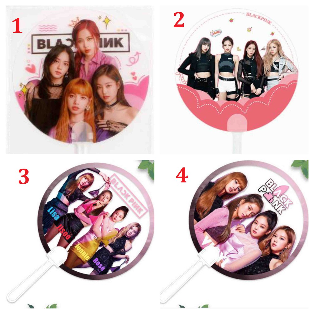 QUẠT BLACKPINK NHỰA TRONG HÌNH NHÓM