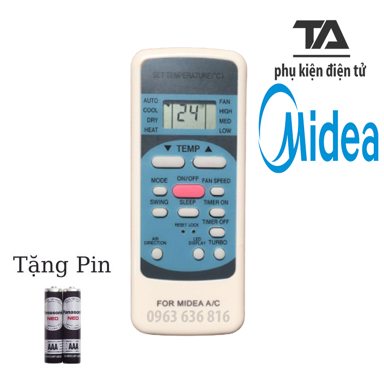 Remote điều khiển điều hòa midea - hàng tốt