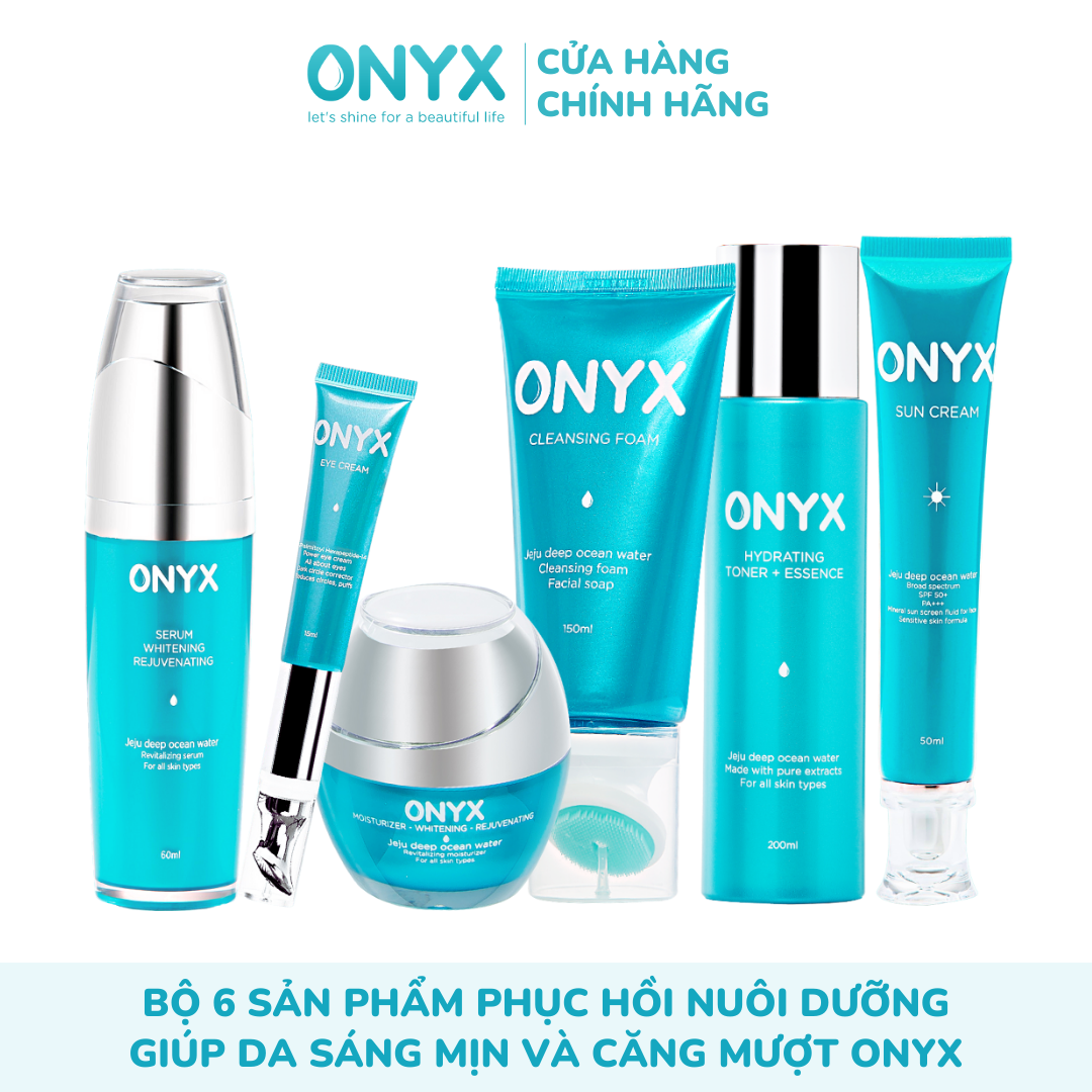 Bộ mỹ phẩm onyx 6 món dưỡng da trắng mịn, ngăn ngừa nếp nhăn, siêu cấp ẩm onyx cosmetics bảo thy