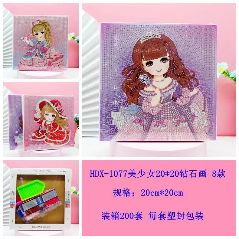 Tranh đính đá 5D Tự Làm, tranh đính đá cô gái kute giá rẻ tranh đính đá mini ngọc thịnh