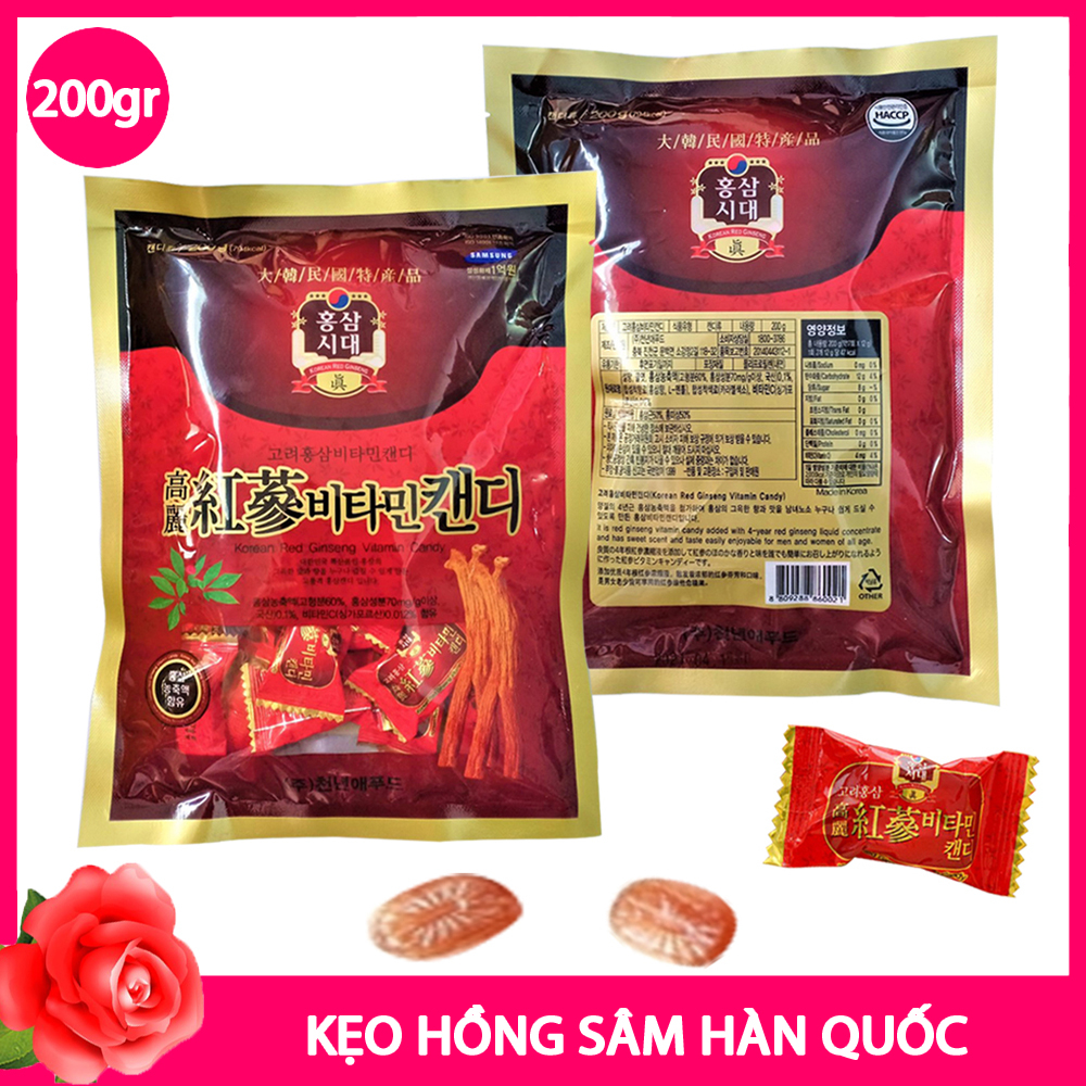 [HCM]Kẹo Hồng Sâm Hàn Quốc 200g