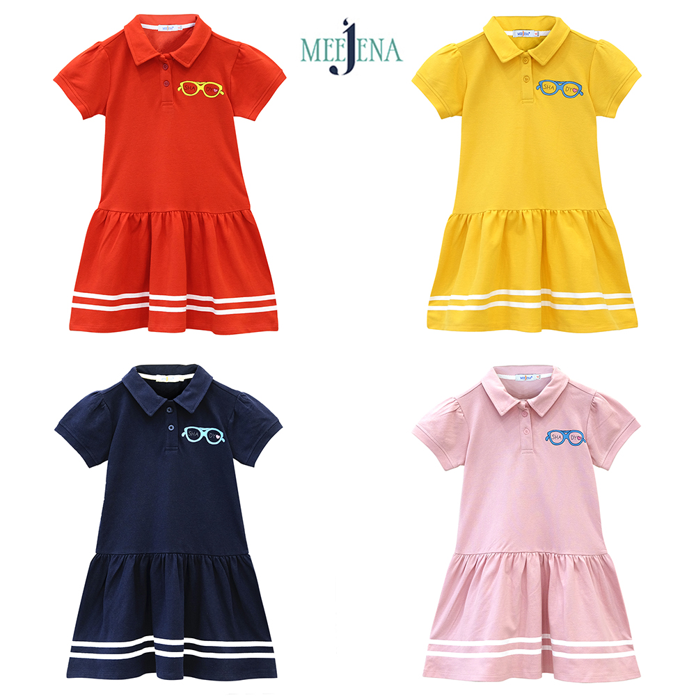 Đầm Bé Gái Cổ Sơ Mi Ngắn Tay Vải POLO 14-38 kg MEEJENA - 1827