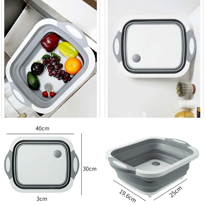 Chậu thớt đa năng 3 in 1 tiện dụng- châu rửa-rổ đa năng-thớt-tetosi