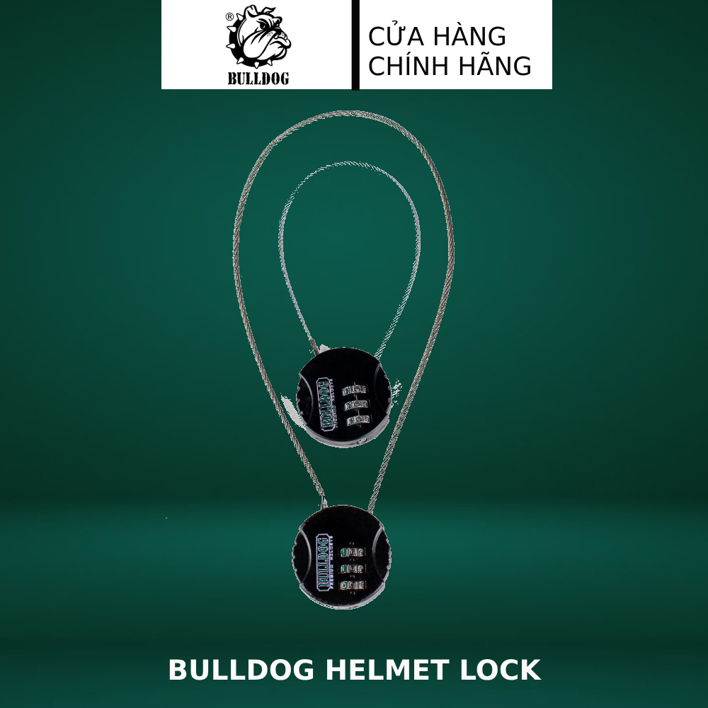 Khoá số bulldog dùng để khoá chống trộm mũ bảo hiểm