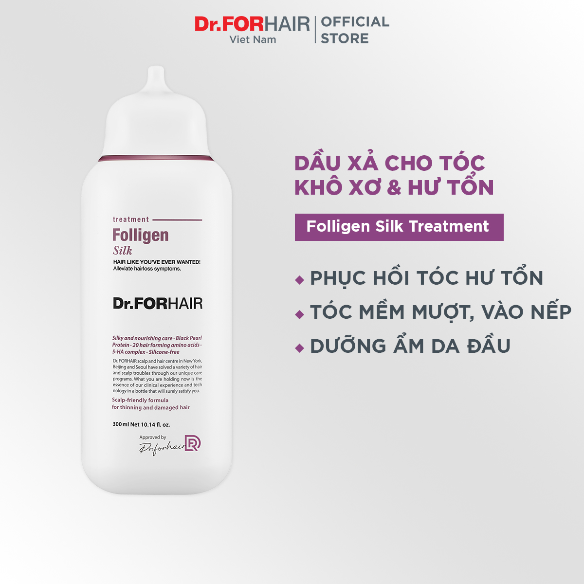 Dầu xả chăm sóc tóc chắc khỏe cải thiện tình trạng rụng tóc Dr. FORHAIR