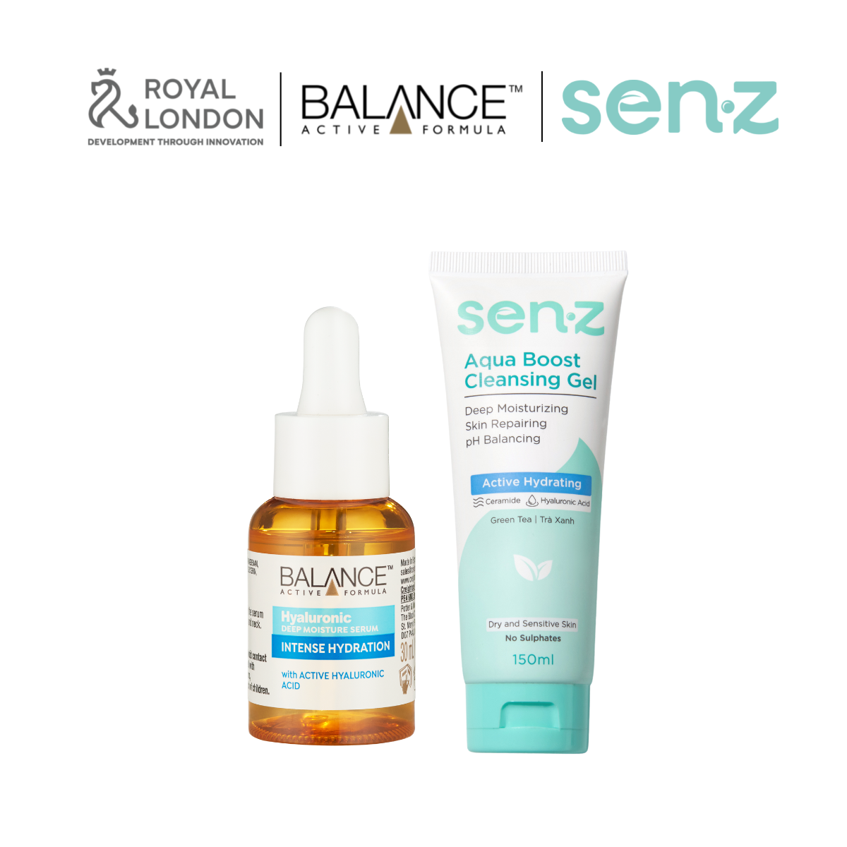 Combo cấp ẩm mịn mượt - Serum Hyaluronic Deep Moisturizing 30ml + Sữa rửa