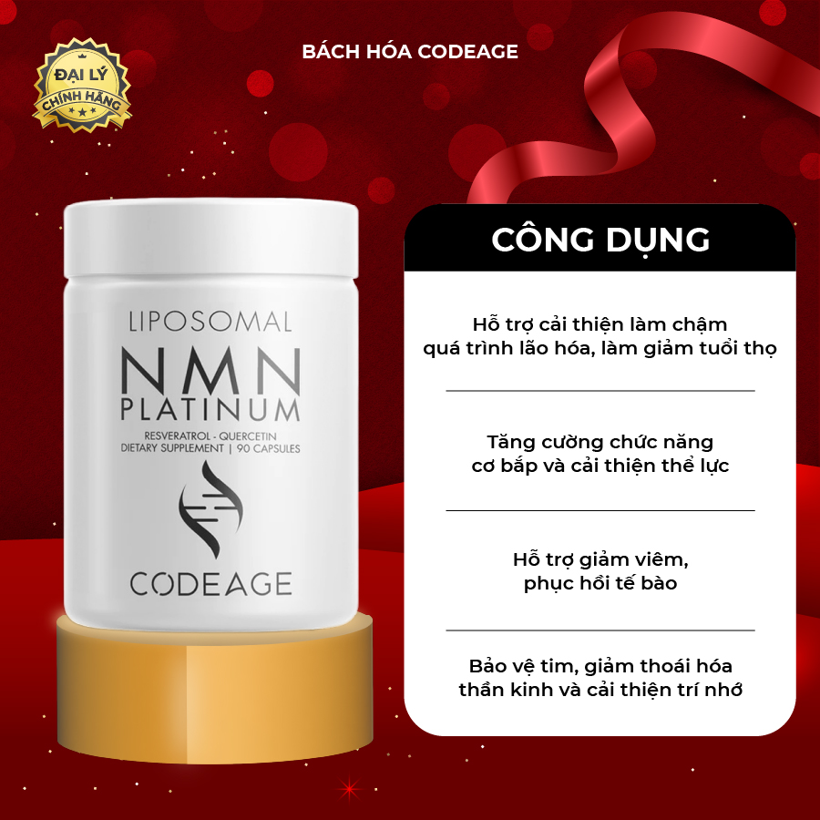 Codeage viên uống chống lão hoá liposomal nmn