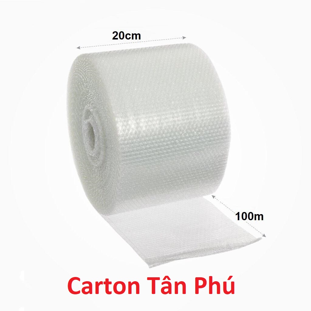 Cuộn xốp hơi, xốp khí, bọc bong bóng gói hàng - 1 cuộn khổ 20cm x 100m