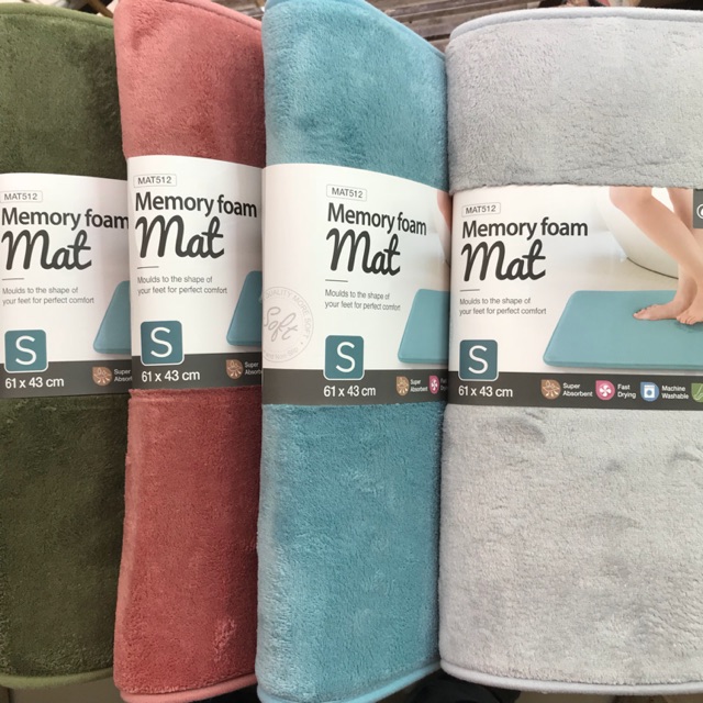 Thảm chùi chân lock&lock memory foam mat512 size s