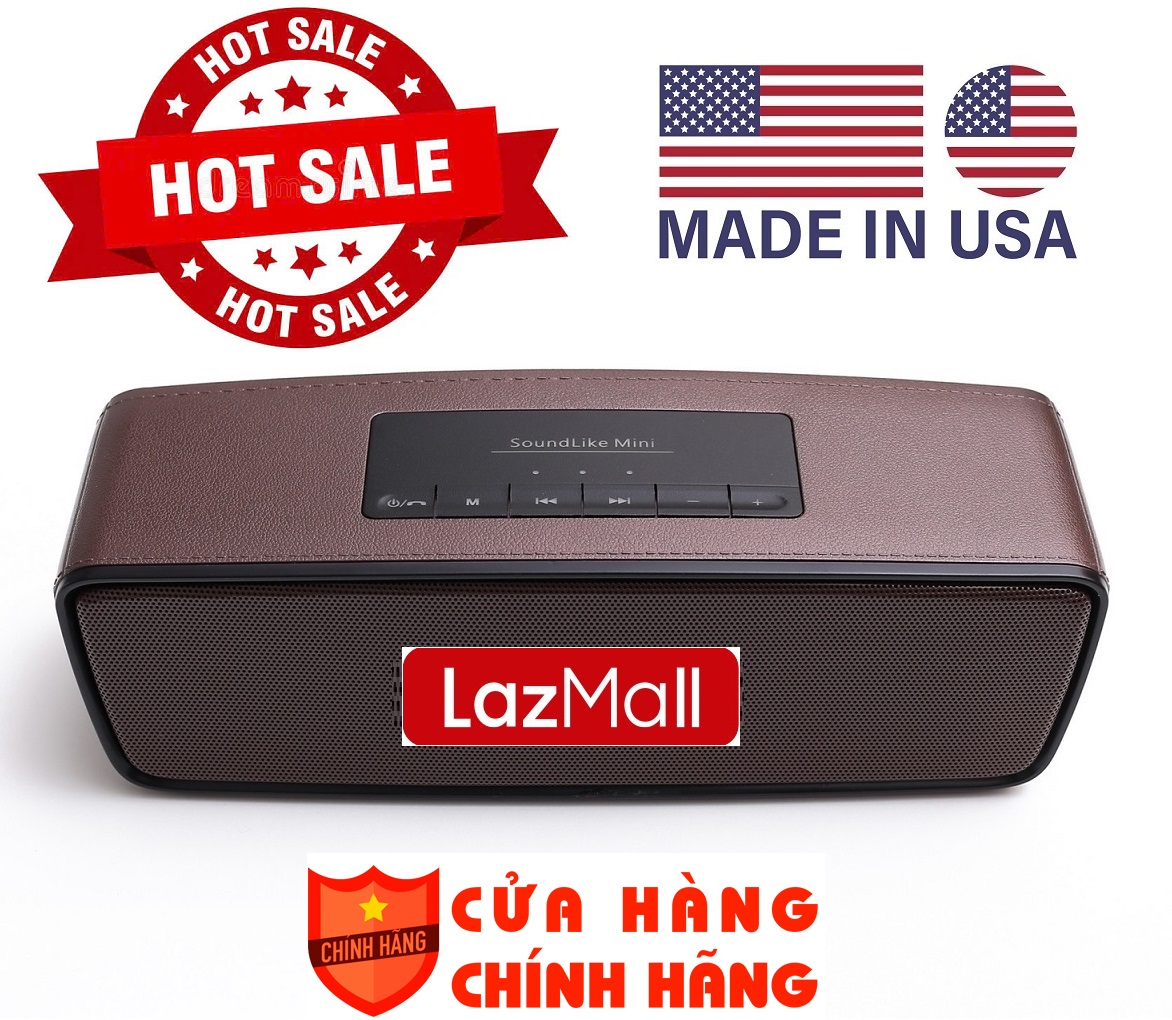 “Made in USA” Loa USA Cực Hay Giá Rẻ LazMall Loa Bluetooth Nghe Nhạc Không Dây SoundLike Mini S2025 , Âm Bass Cực Hay, Thiết Kế Sang Trọng, Thuận Tiện Di Chuyển