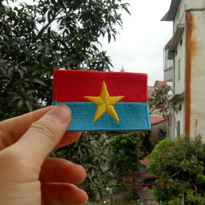Patch sticker cờ Việt Nam vải Vietcong không nhám dính