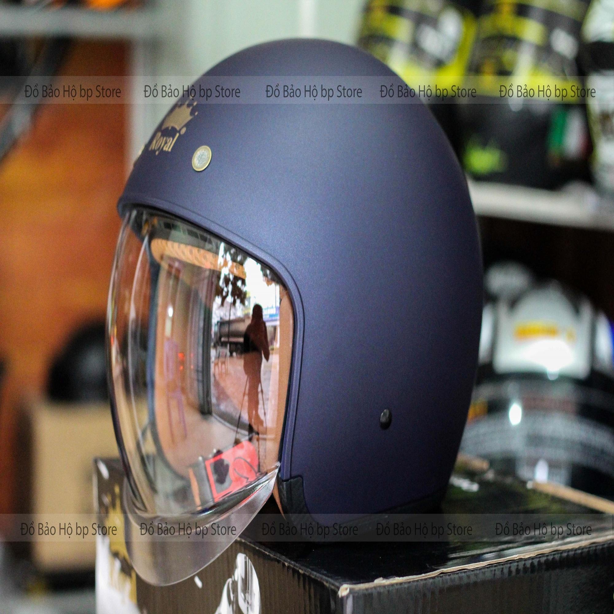   HCM Nón bảo hiểm 3 4 có kính RO YAL M 139 chính hãng    đen mờ   