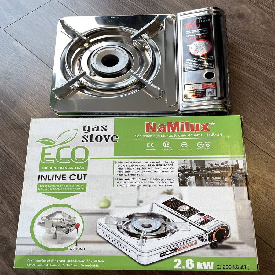Bếp ga mini namilux eco pl1911as inox chống cháy nổ