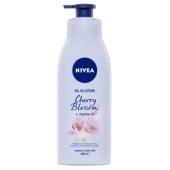 Sữa dưỡng thể chứa dầu Nivea Body Oil In Lotion Cherry Blossom Jojoba 400ml