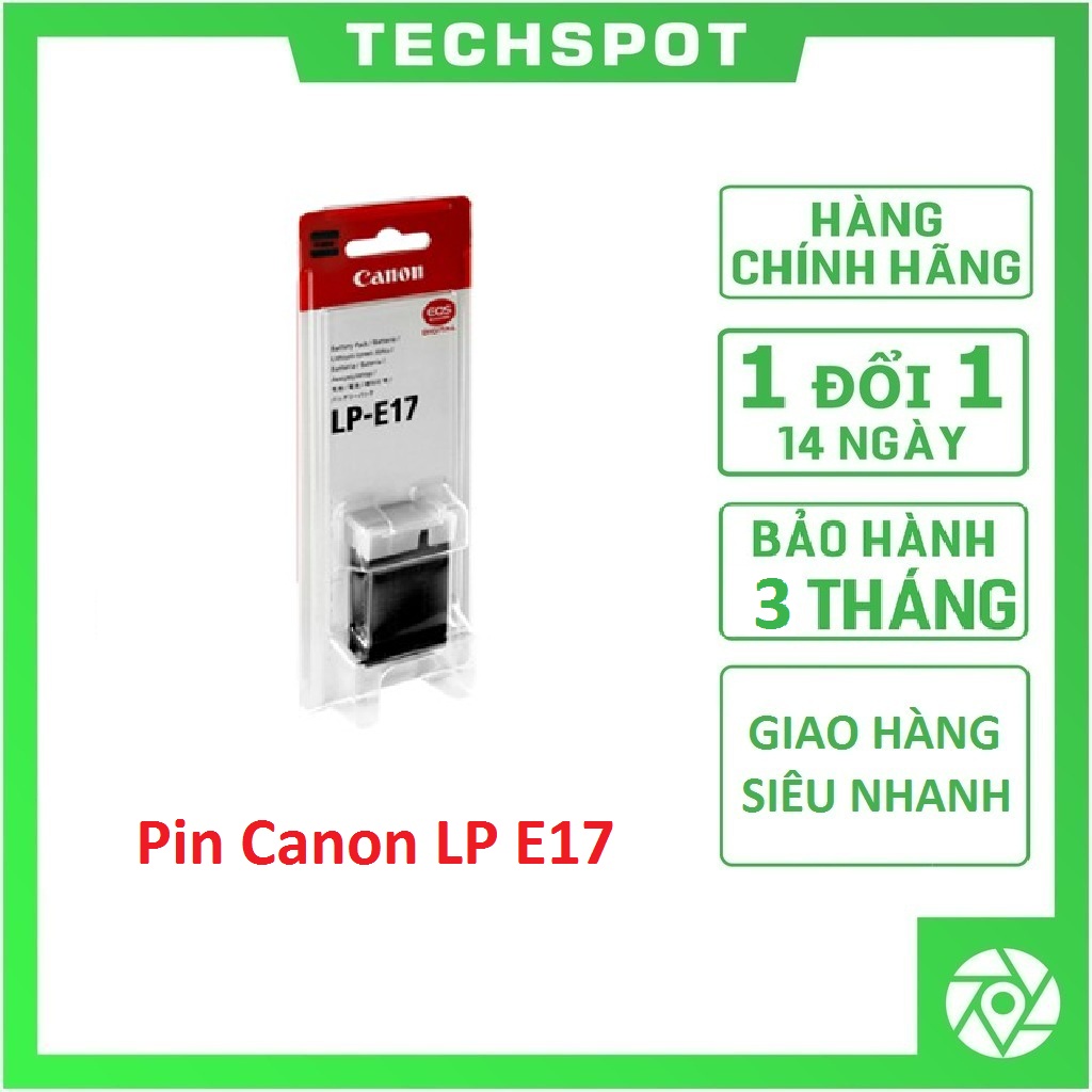 Pin canon lp e17 sử dụng cho canon 750d, 760d, 800d, kiss x8i, rebel t6s, t6i, eos m3, m6 | bảo hành 3 tháng