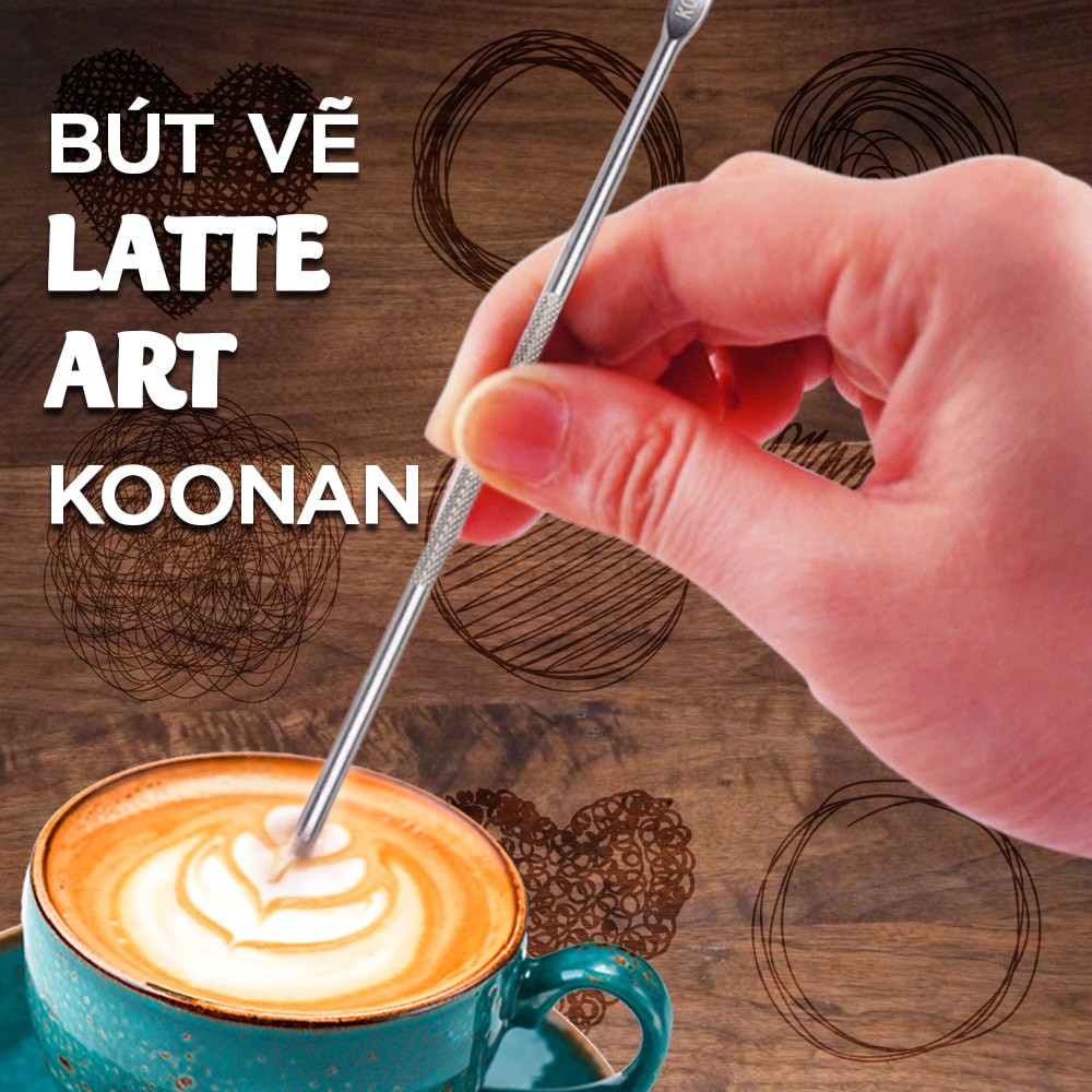 Bút Vẽ Latte Cafe Inox 304 ( Vẽ Hình Trên Ly Caffe Latte)