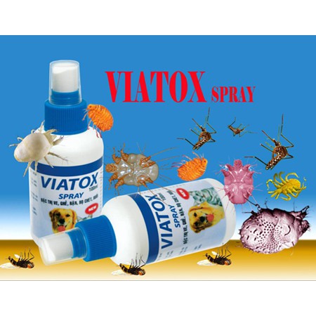 Xịt ve rận chó mèo Viatox – 100ml