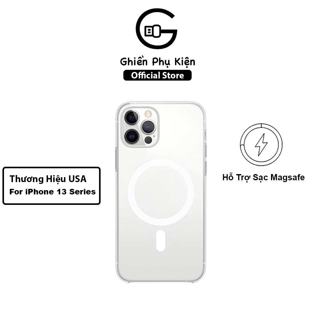 Ốp Lưng Mipow Magsafe USA Transparent Dành Cho iPhone 13/13 Pro/13 Pro Max