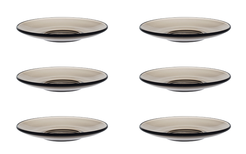 Bộ 6 Dĩa D4015C Duralex - Lys Nâu khói Creole 13.5cm Thủy tinh cường lực cao cấp Pháp