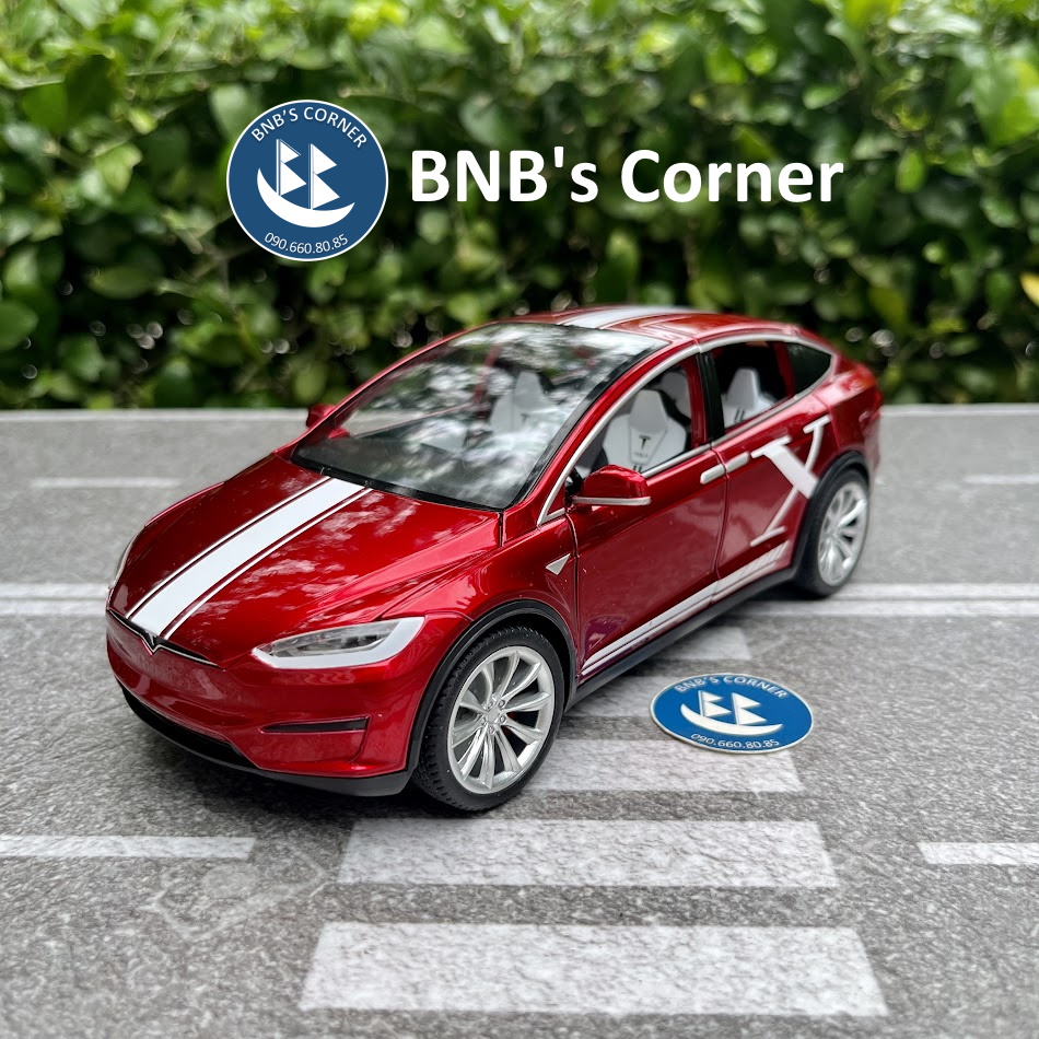 |bnb's corner| mô hình xe 1:24 tesla model x hãng miniauto