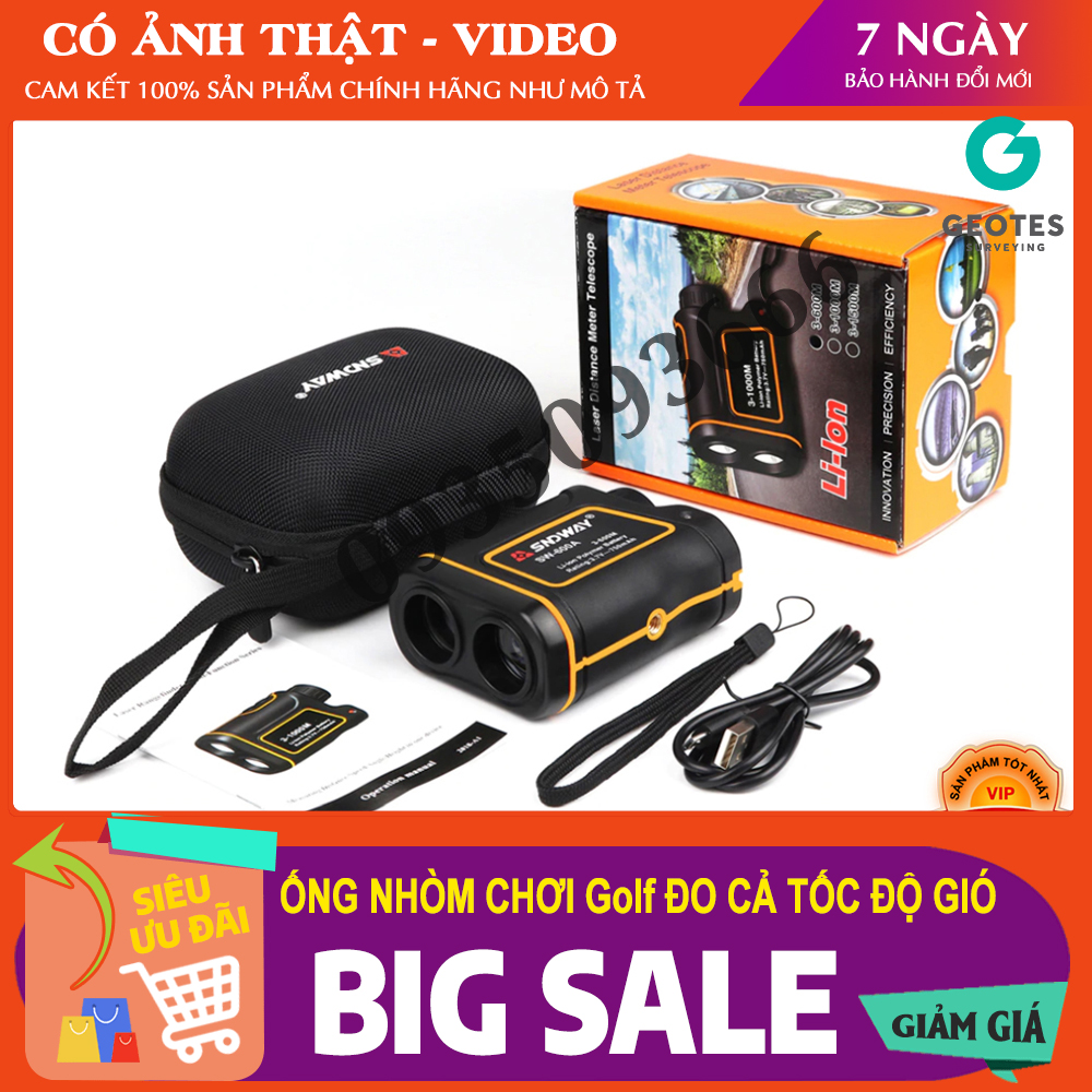 Ống nhòm đo khoảng cách chơi golf sndway sw-1000a đo 1000m và tốc độ gió
