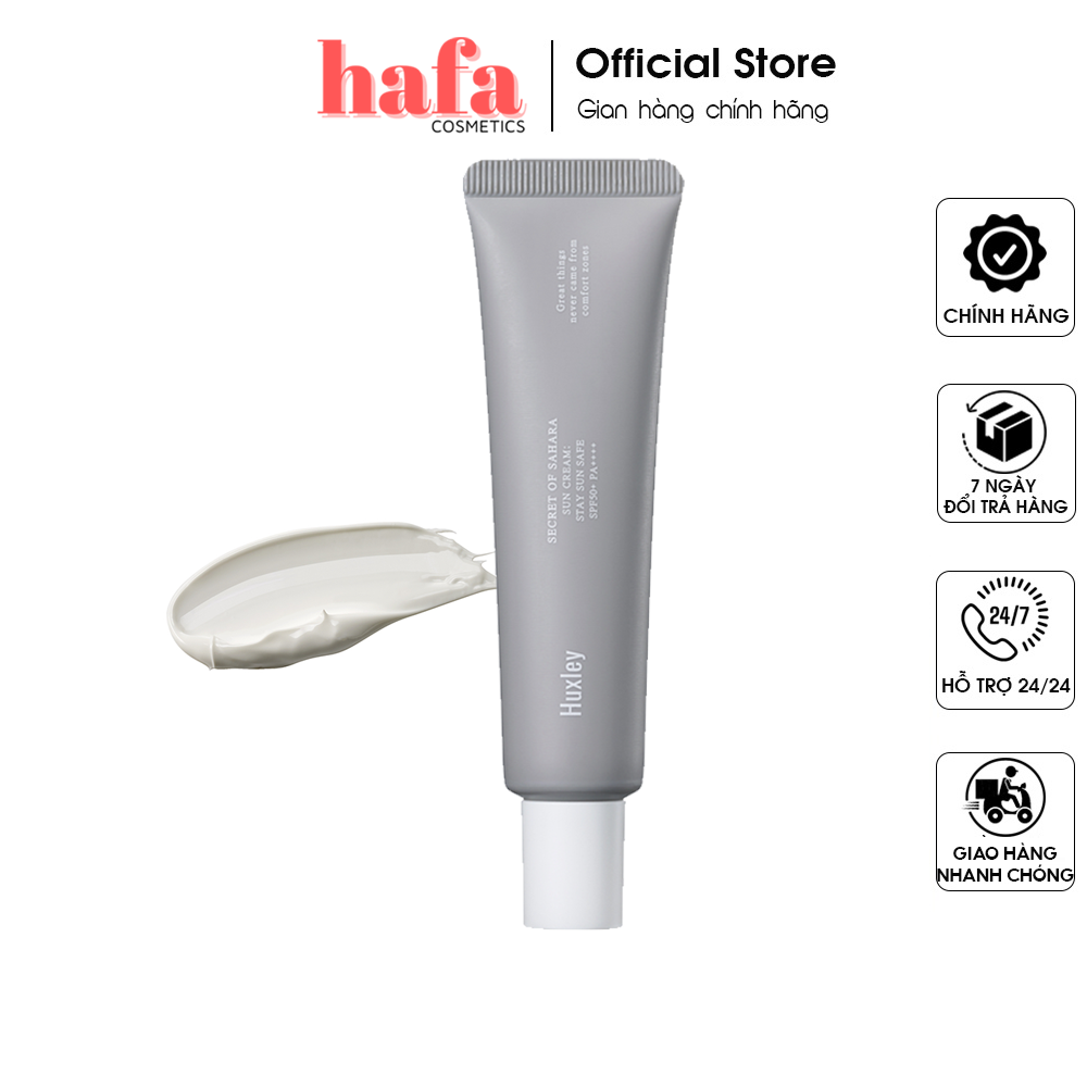 Kem Chống Nắng Huxley Sun Cream Stay Sun Safe SPF50+ PA+++ 35ml _ Huxley Chính Hãng
