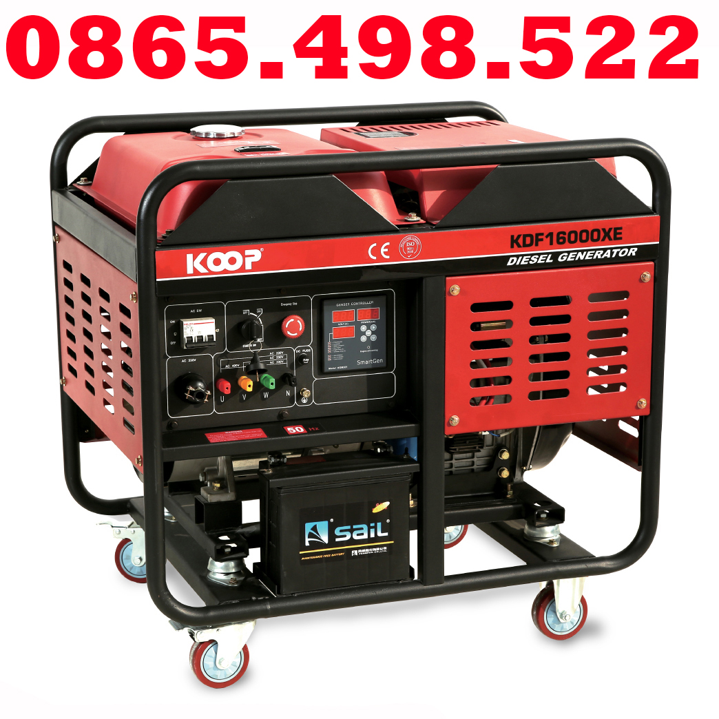 Máy phát điện chạy dầu 12kw koop kdf16000xe