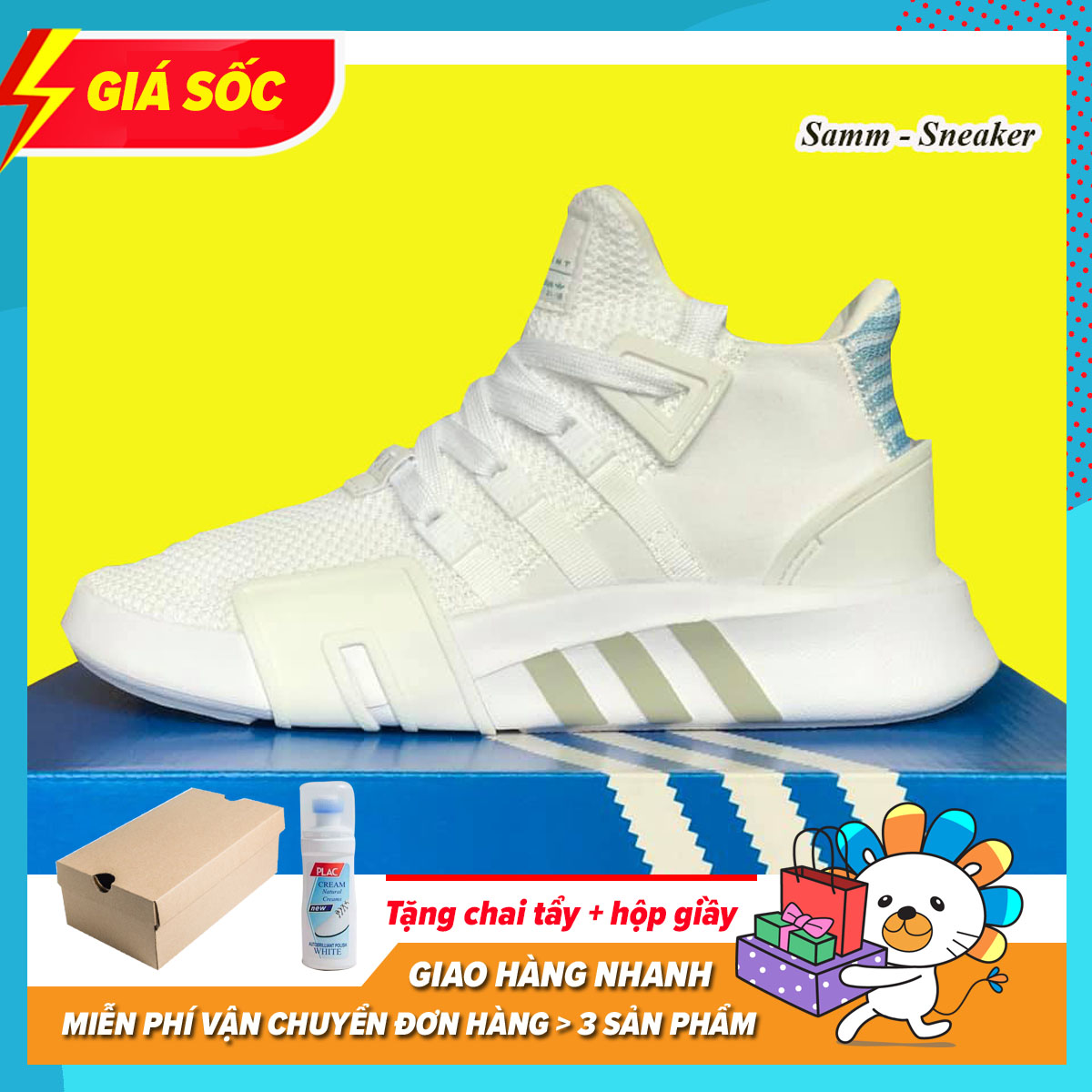 [ Xả Kho + Tặng Hộp Hãng ] Giày Thể Thao Sneaker Nam Nữ EQT ,Giày Chạy Bộ ,Giày Độn Đế HÓT 2020