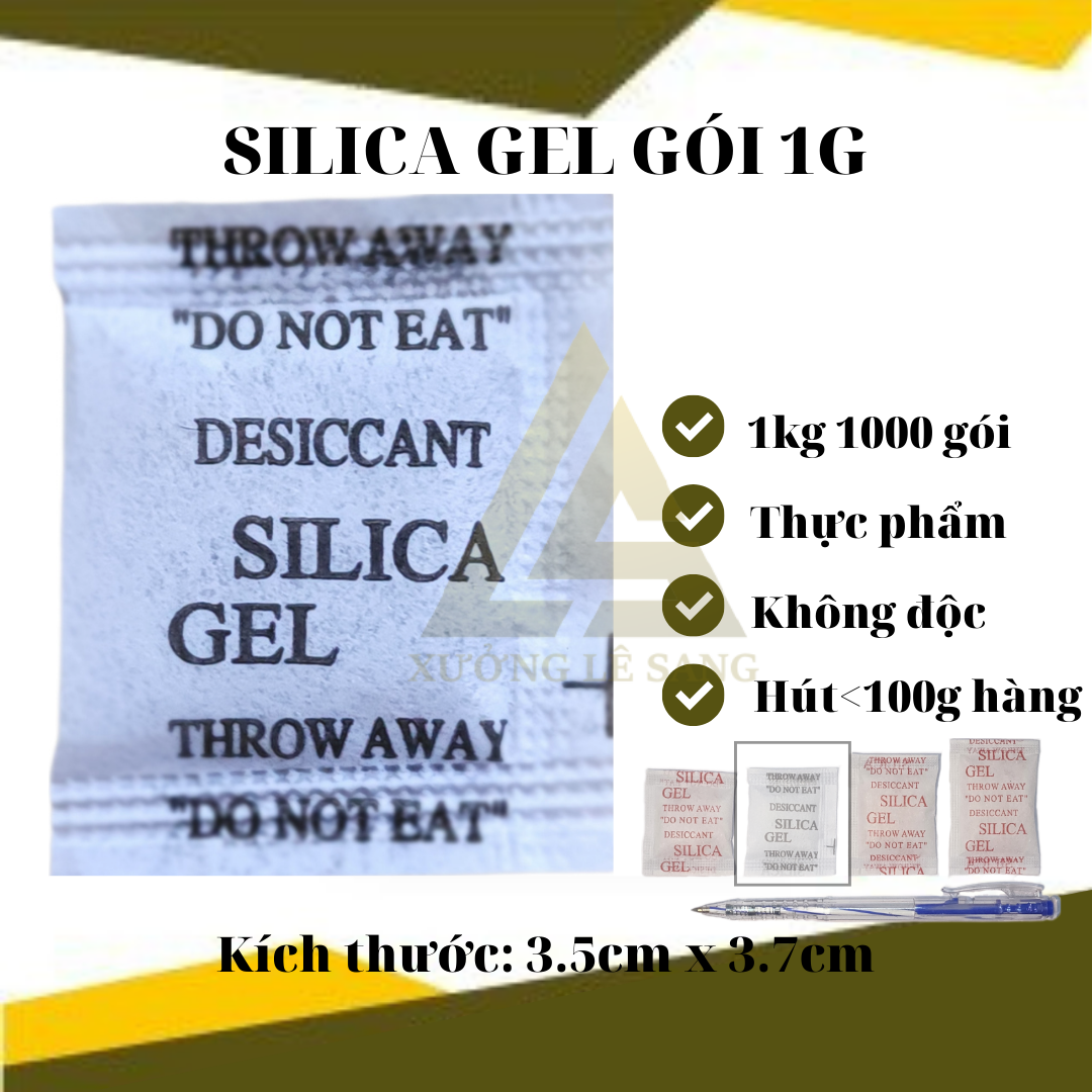 Goi hút ẩm 1gram đen 1kg 1000 gói