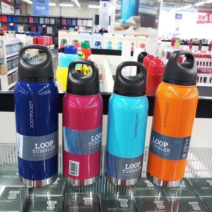 Bình giữ nhiệt bằng thép không gỉ lock&lock loop tumbler lhc4153pik 530ml