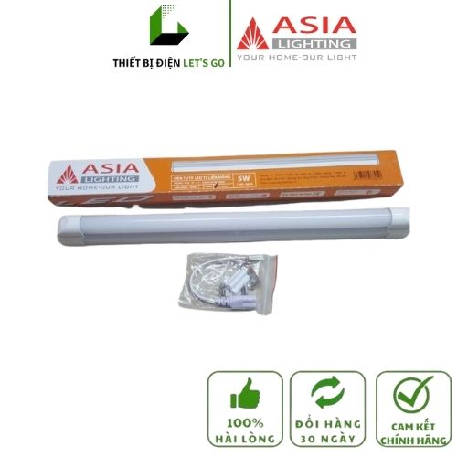 Đèn tuýp led liền máng đơn t5 asia
