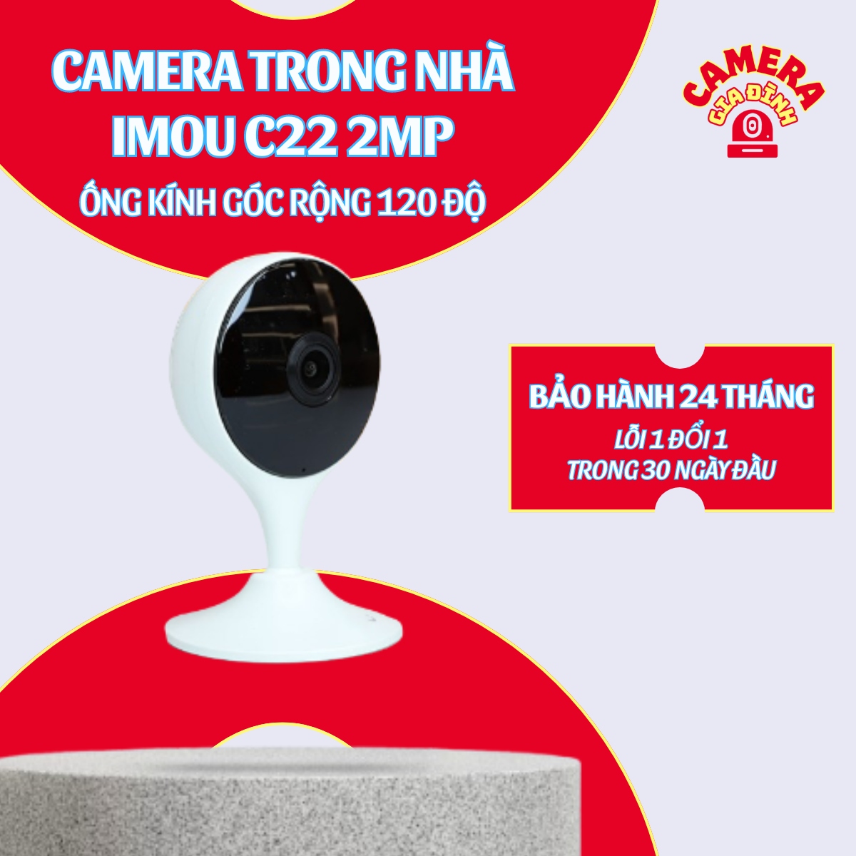 C22ep | camera trong nhà wifi imou c22ep 2mp 1080p full hd - nhỏ gọn - đàm thoại 2 chiều