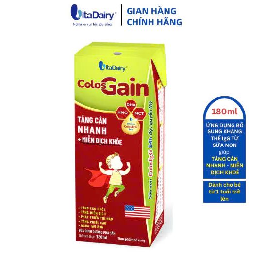 Sữa bột pha sẵn Colos Gain 180ml