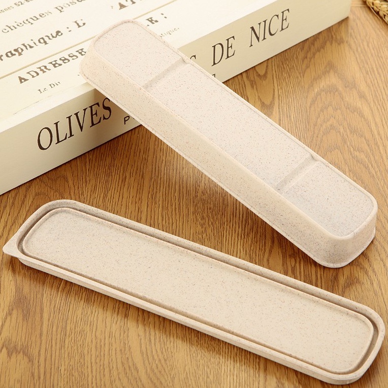 Hộp Đựng Bằng Nhựa Lúa Mạch - Đựng Muỗng Đũa Ống Hút Trang Sức Phụ Kiện Nhỏ 20x5x2cm