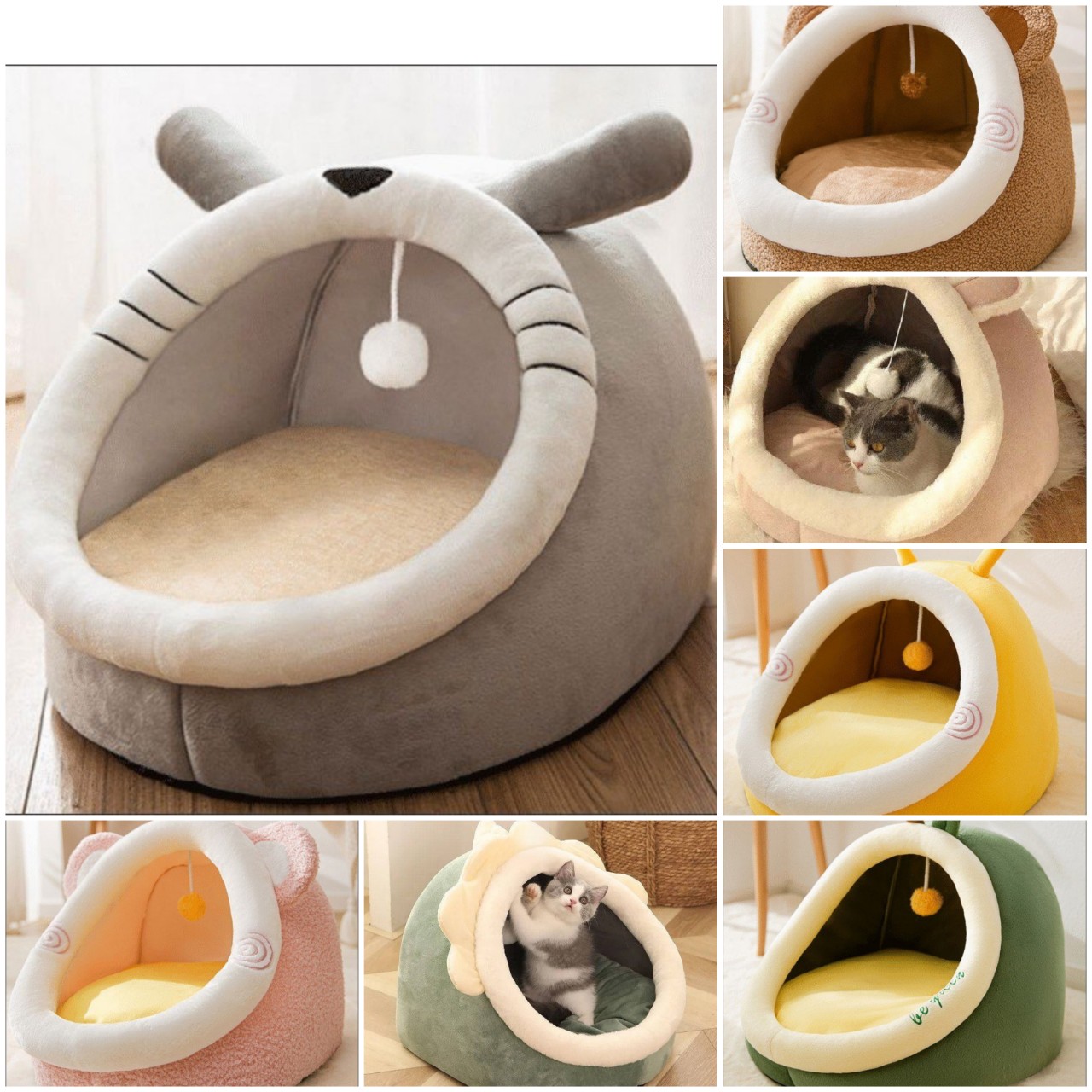 Ổ đệm nằm cho thú cưng, giường mèo size L 40x44x34cm