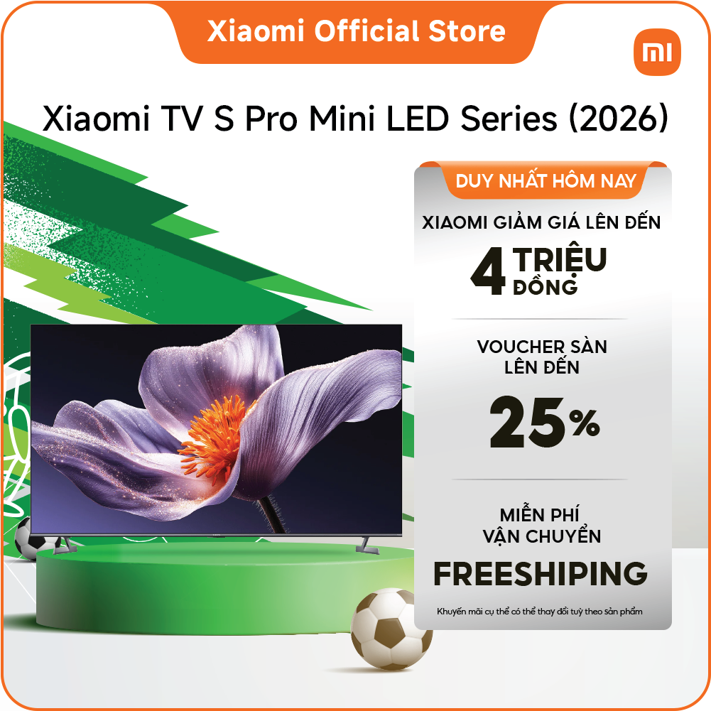 Xiaomi TV S Pro Mini LED 55"/65"/75" | Màn hình QD-Mini LED với 704 vùng, mang đến độ tương phản sâu và hình ảnh sống động | Độ sáng cực đại 1700 nit cùng công nghệ Dolby Vision® cho hình ảnh cực kỳ rõ nét* | Bảo hành 2 năm