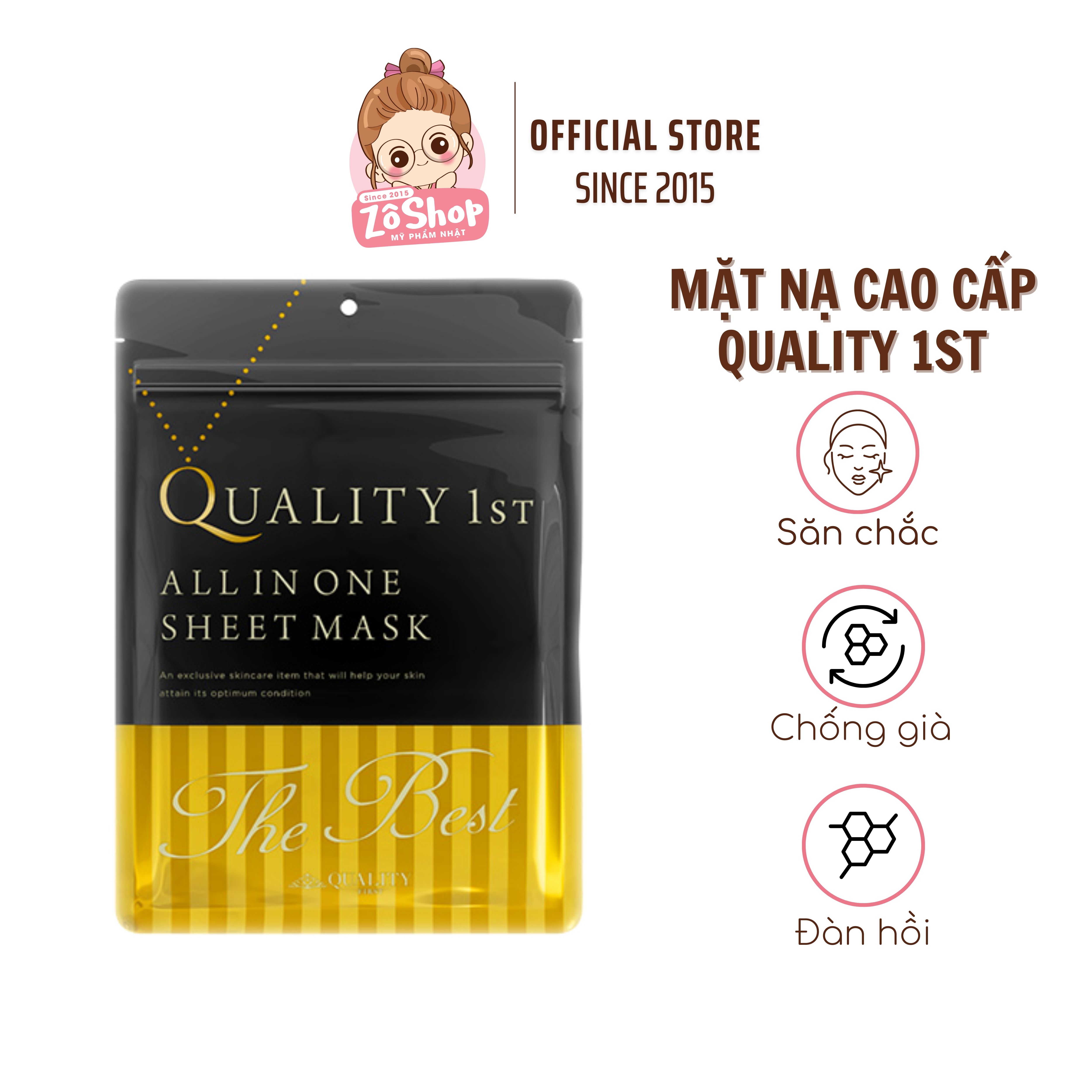 Mặt nạ chống lão hoá đa năng - quality 1st all in one sheet mask the best