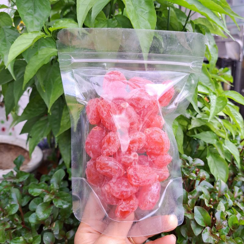 Xí muội đào hồng không hạt, ô mai đào đỏ không hạt thơm ngon, pha chế, nấu ăn, ăn vặt, mứt tết