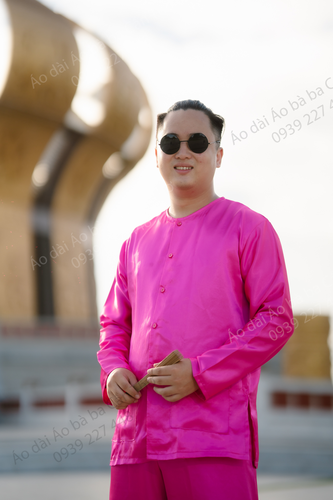 Bộ bà ba phi bóng hồng cánh sen - Áo bà ba lụa lẻ nam bộ - Có bộ bà ba Bigsize- may sỉ bà ba toàn quốc - May bộ bà ba theo yêu cầu