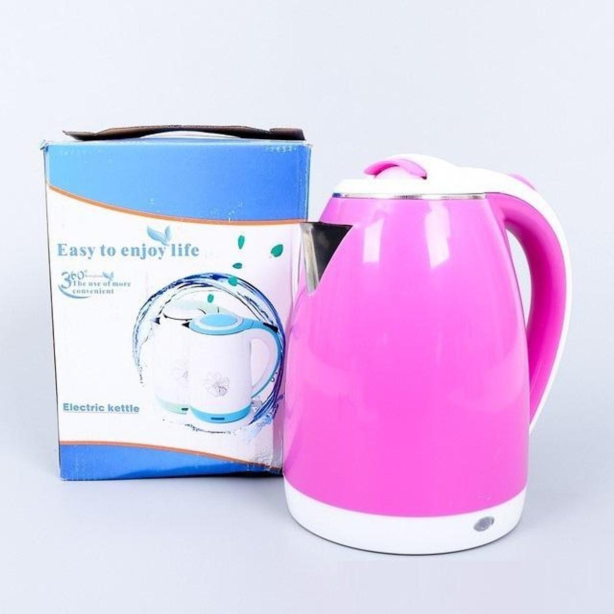 Ấm siêu tốc 2 lớp cách nhiệt 1.8l, ấm đun nước an toàn, bình siêu tốc an toàn tiện dụng