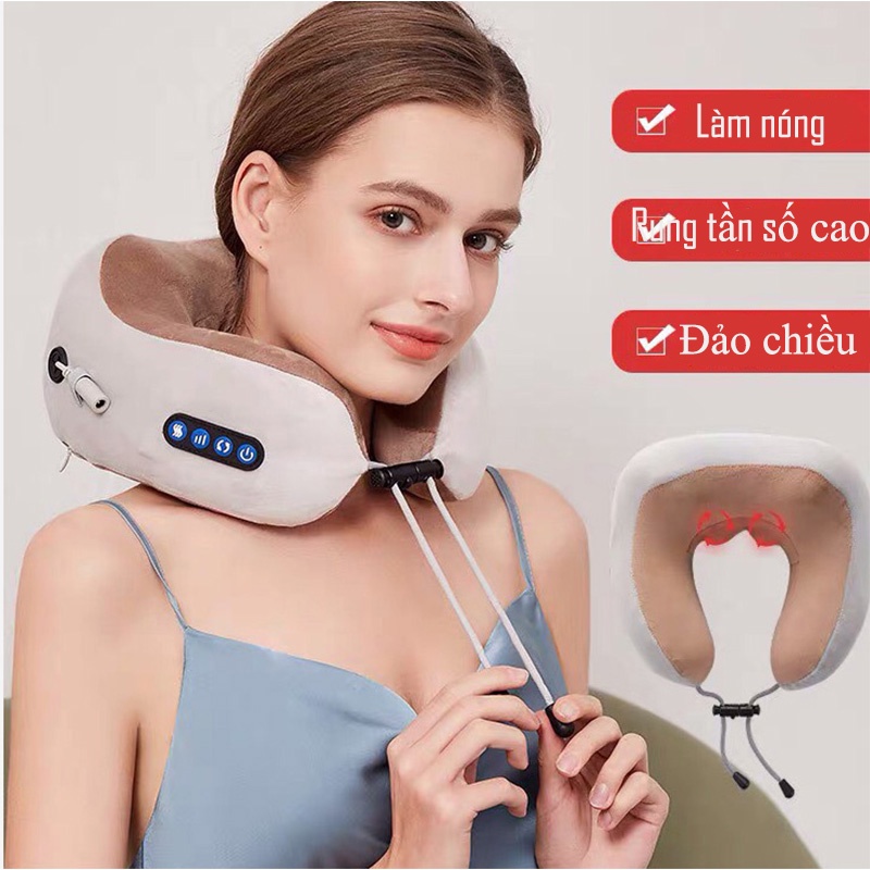 Gối massage kết hợp nhiệt sưởi ấm cột sống cổ, Máy massage cổ vai gáy Hàng triệu người dùng toàn cầu Gối Ngủ Đa Chức Năng - Tốt Cho Sức Khỏe, Gối Massage Trị Liệu