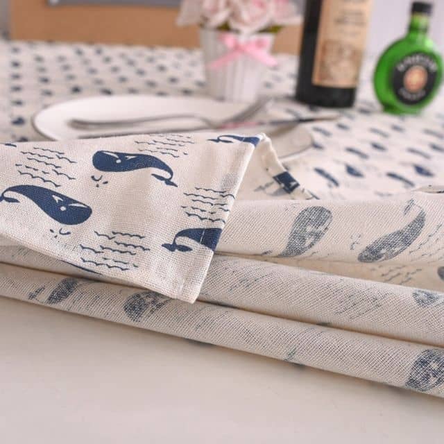 Vải canvas/ vải bố trang trí/ chup phông nền vai canvas/ vai bố họa tiêt cá heo xanh