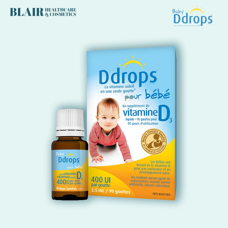 Vitamin D3 dạng giọt Baby Ddrops 400IU cho trẻ sơ sinh