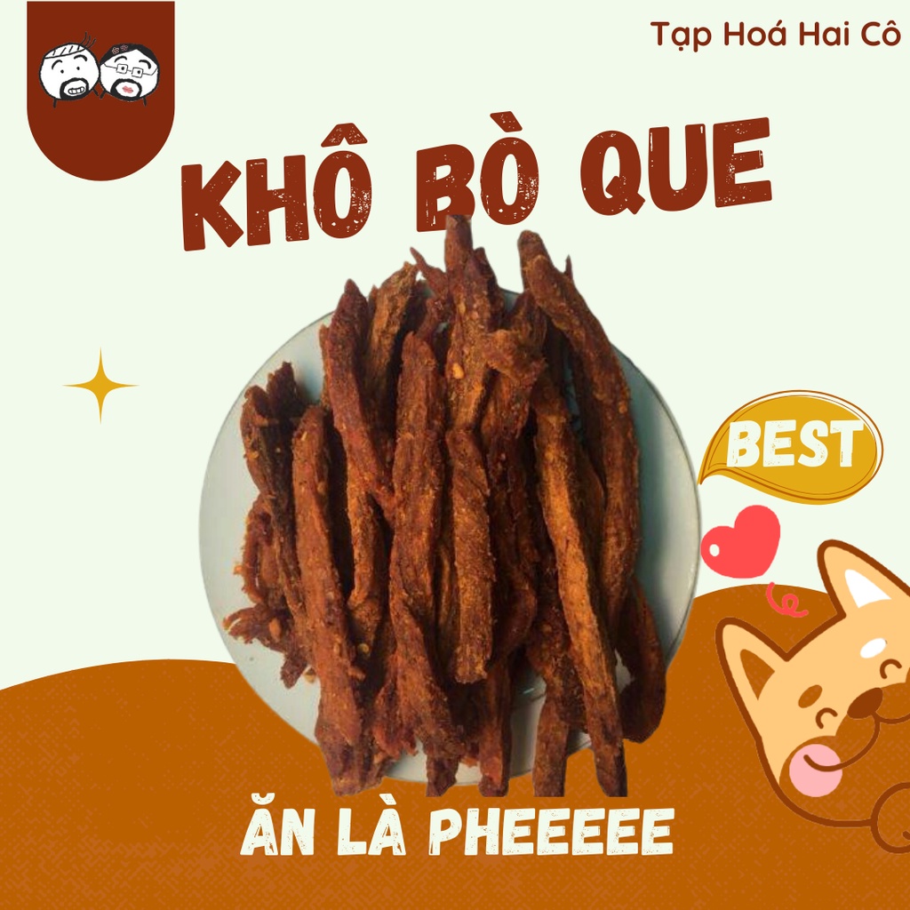 Khô bò que vị truyền thống hũ 300g - ăn vặt hà nội