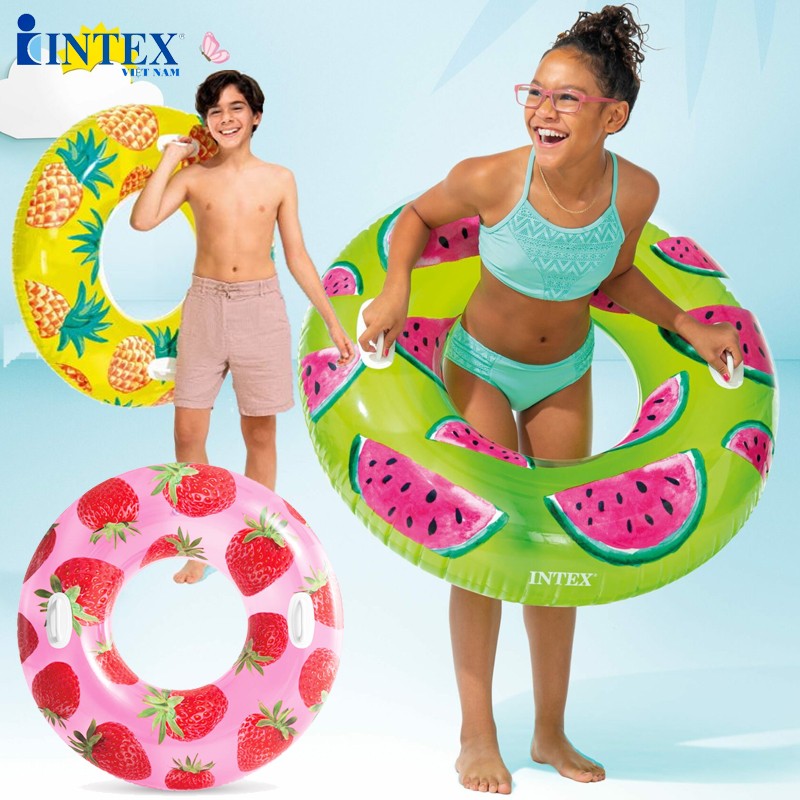 Phao bơi tròn sắc màu 1m07 intex 56261