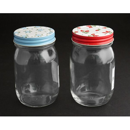 Hộp thủy tinh tròn nắp kim loại 450ml