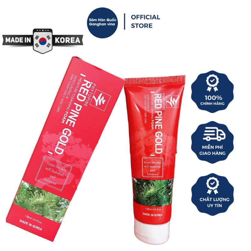 Sữa rửa mặt tinh dầu thông đỏ 130ml - ngăn ngừa lão hóa, se khúc lỗ chân lông, ngừa mụn