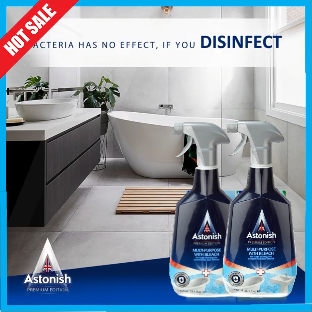 [HCM]Chai Vệ Sinh Nhà Tắm  Gạch Men  Lavabo - Nước Tẩy Rửa Nhà Vệ Sinh Astonish 750ml